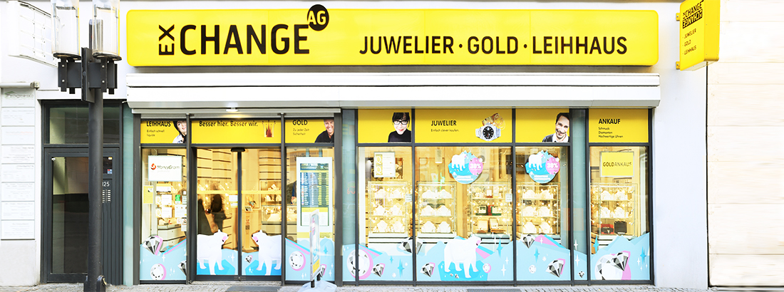 Exchange AG - Ihre Spezialist für Schmuck, Gold und Silber, Luxusuhren und Pfandkredite